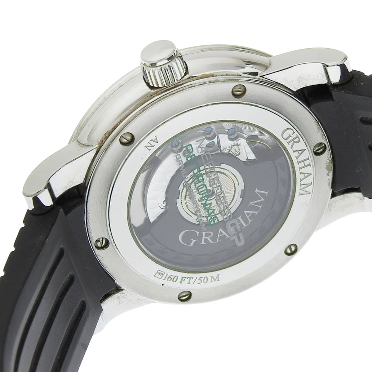 梅赛德斯GP时区2MECS.B03A不锈钢/橡胶黑色碳纤维表盘自动男士腕表