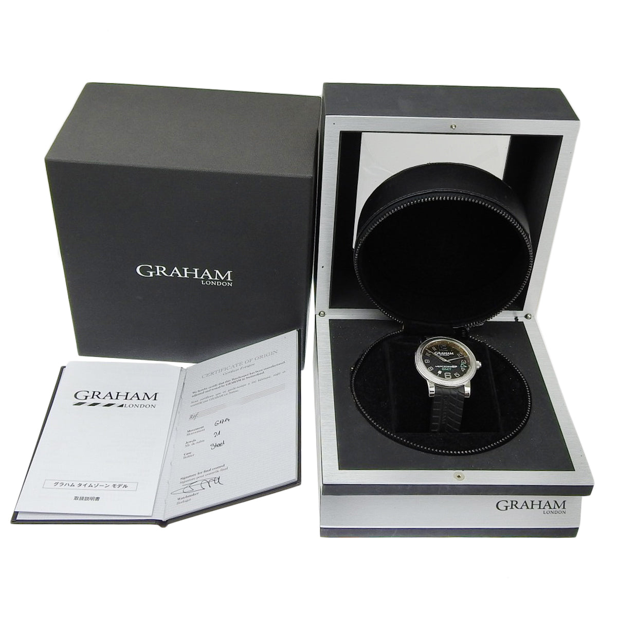 梅赛德斯GP时区2MECS.B03A不锈钢/橡胶黑色碳纤维表盘自动男士腕表