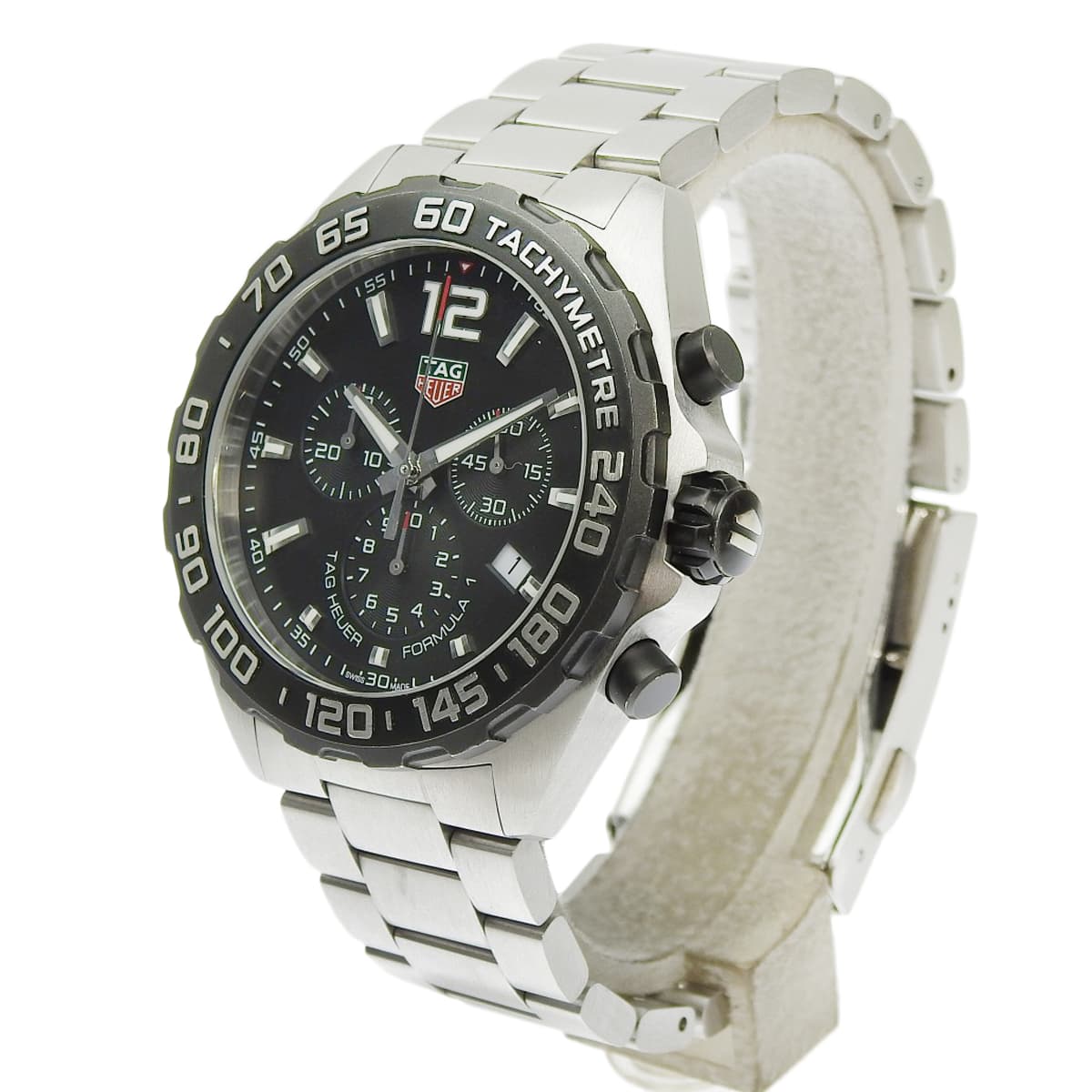 CAZ1010.BA0842 一级方程式计时码表 不锈钢 石英 黑色