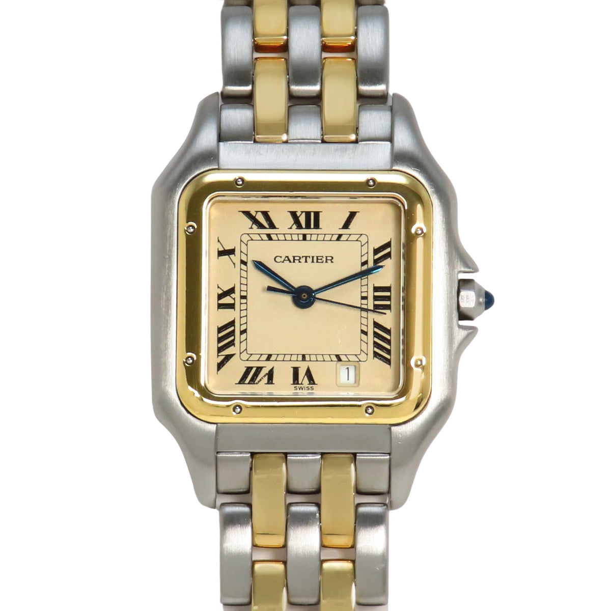 Panthère MM 2排链条 YG/SS 石英 象牙白