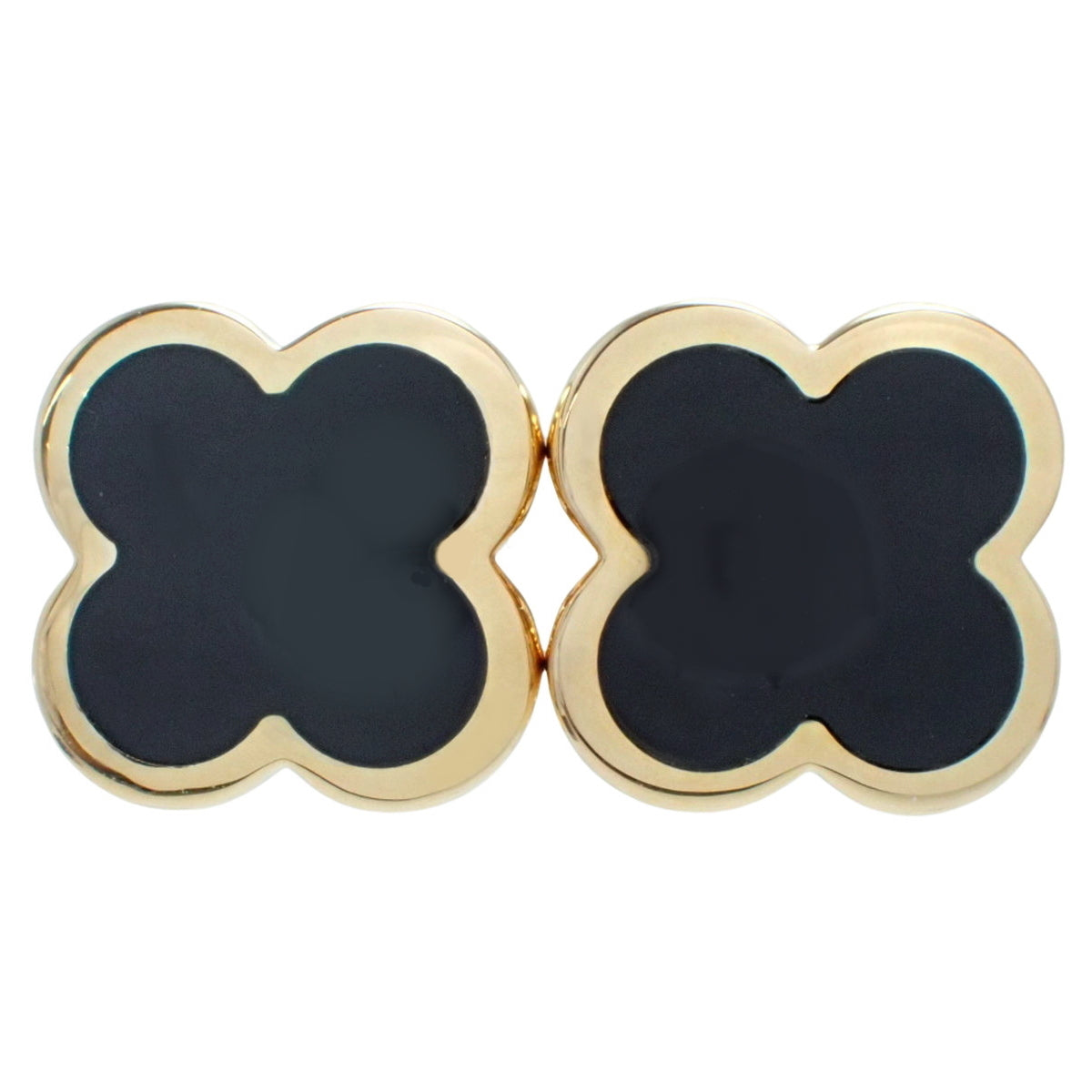 Pure Alhambra Onyx Earrings VCARB14000 in 18K Yellow Gold (YG)
