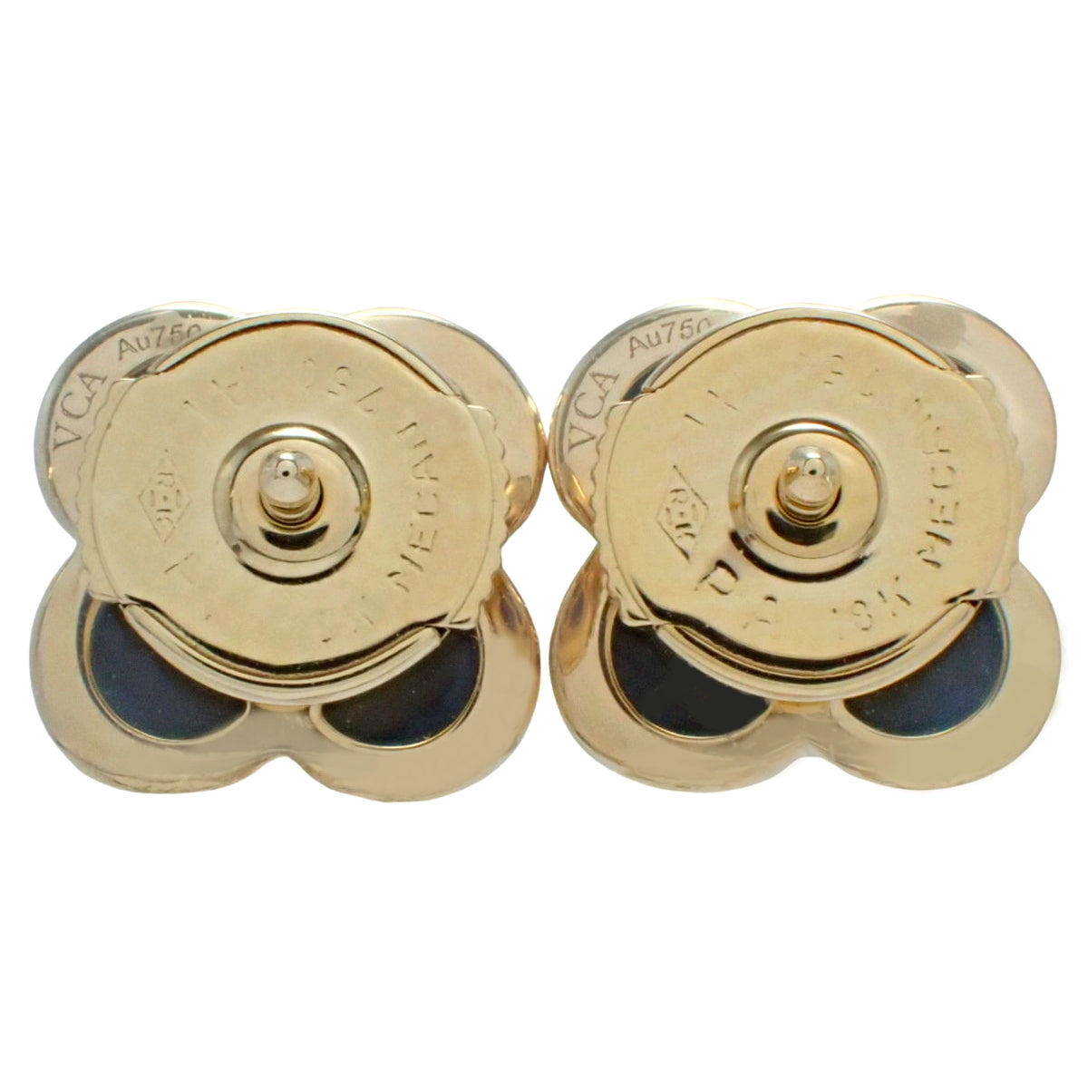 Pure Alhambra Onyx Earrings VCARB14000 in 18K Yellow Gold (YG)