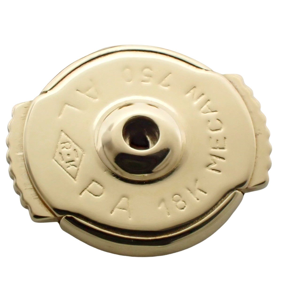 18K 黄金 (YG) 纯阿罕布拉玛瑙耳环 VCARB14000