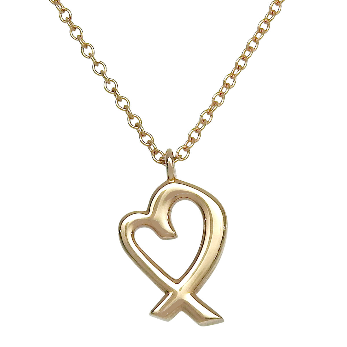 爱心吊坠 钻石 18K 粉红金 PG