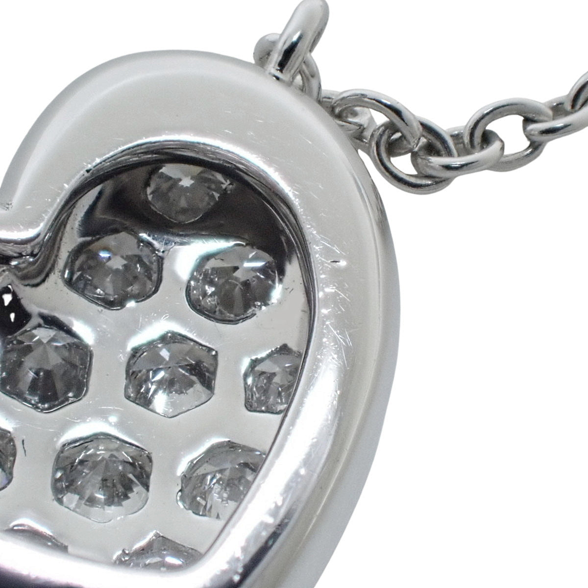 ハートシェイプ ペンダント ダイヤモンドD0.63 K18 ホワイトゴールド WG アクセサリー ジュエリー