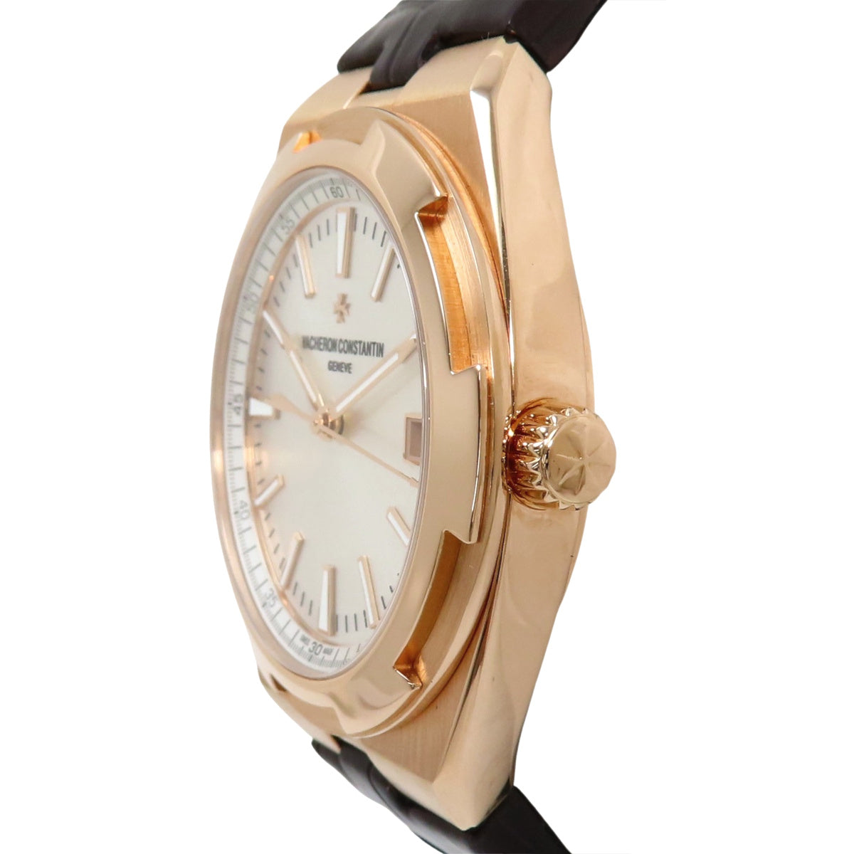 Overseas 4500V/000R-B127 PG/皮革 银色 自动上链