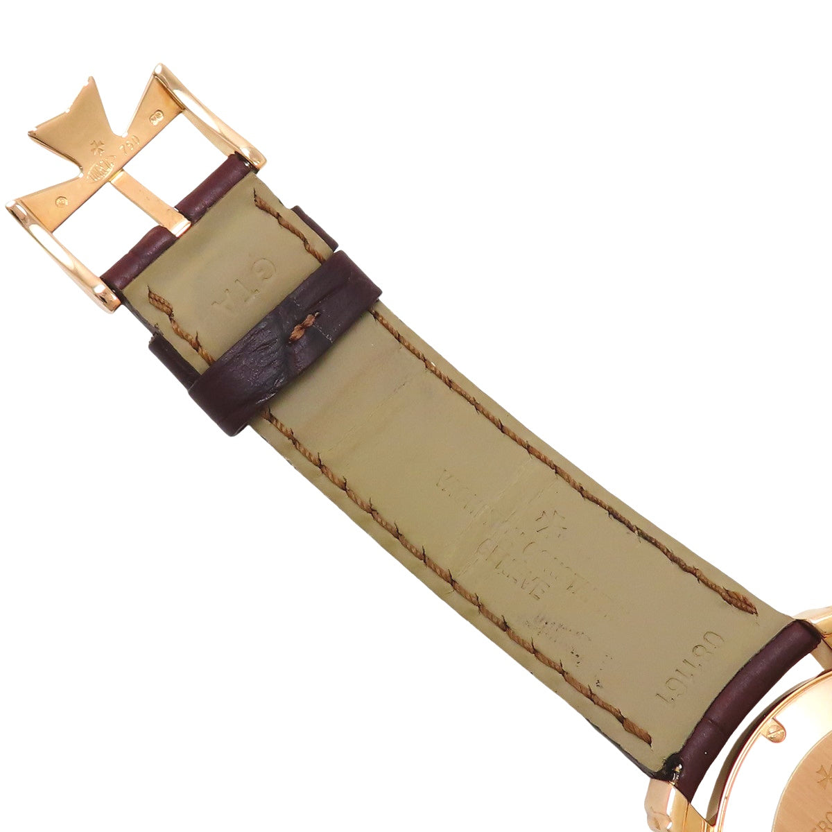 马耳他动力储存日期显示腕表 83060/000R-9288 PG/皮革 银色 手动上链