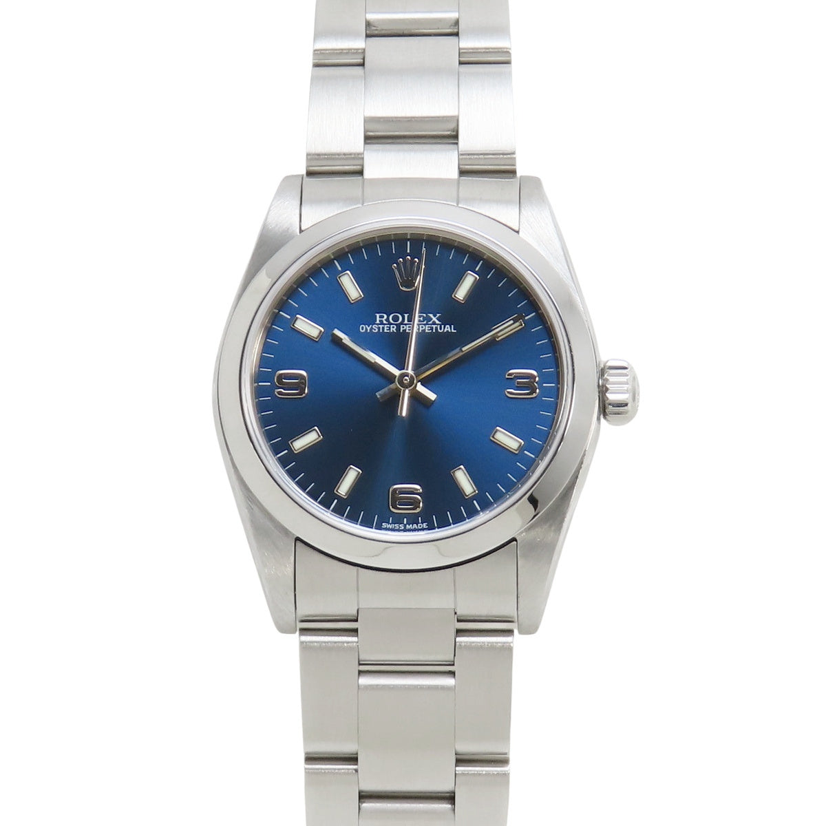 77080 蚝式恒动型 不锈钢 P字头 自动上链 蓝色