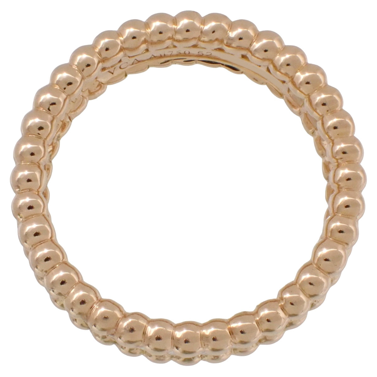 Perlée 钻石戒指,单排,18K 玫瑰金,PG