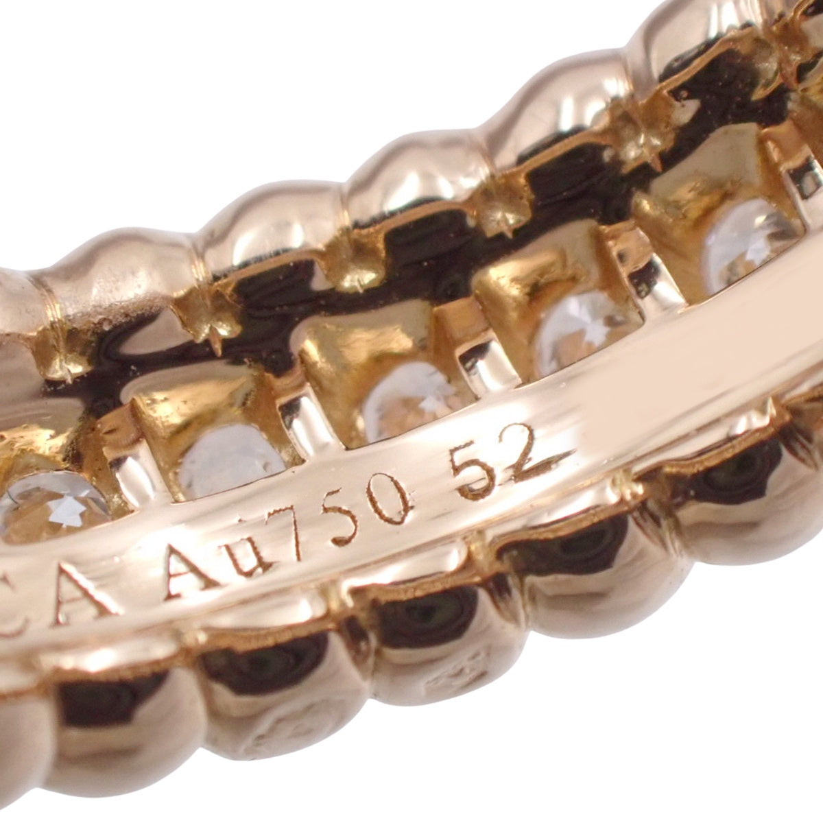 Perlée 钻石戒指,单排,18K 玫瑰金,PG