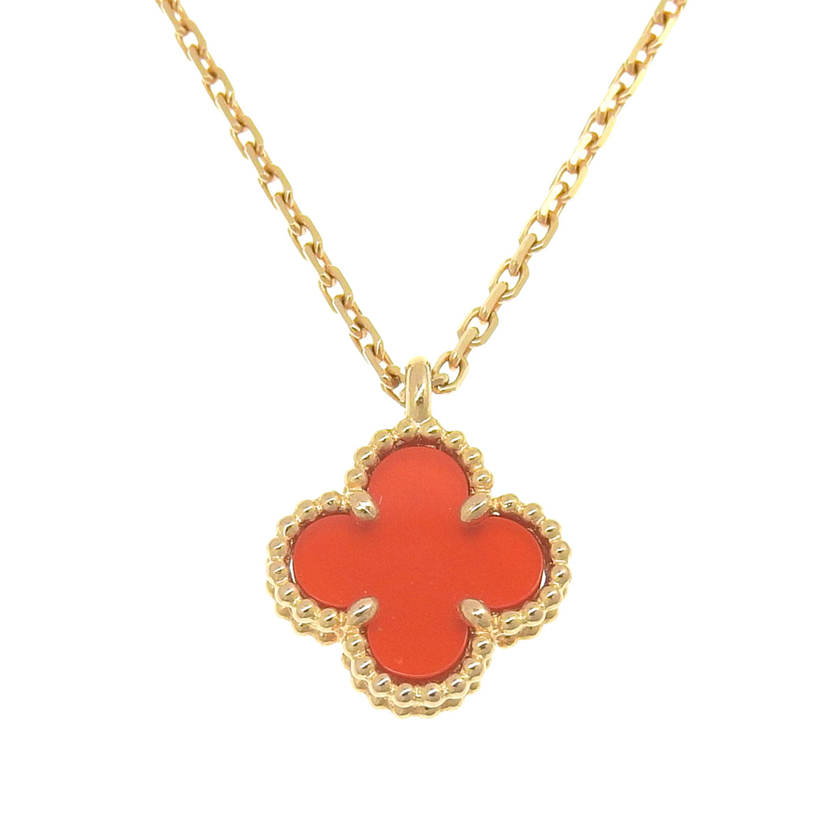 スイートアルハンブラ ペンダント カーネリアン ピンクゴールド K18PG