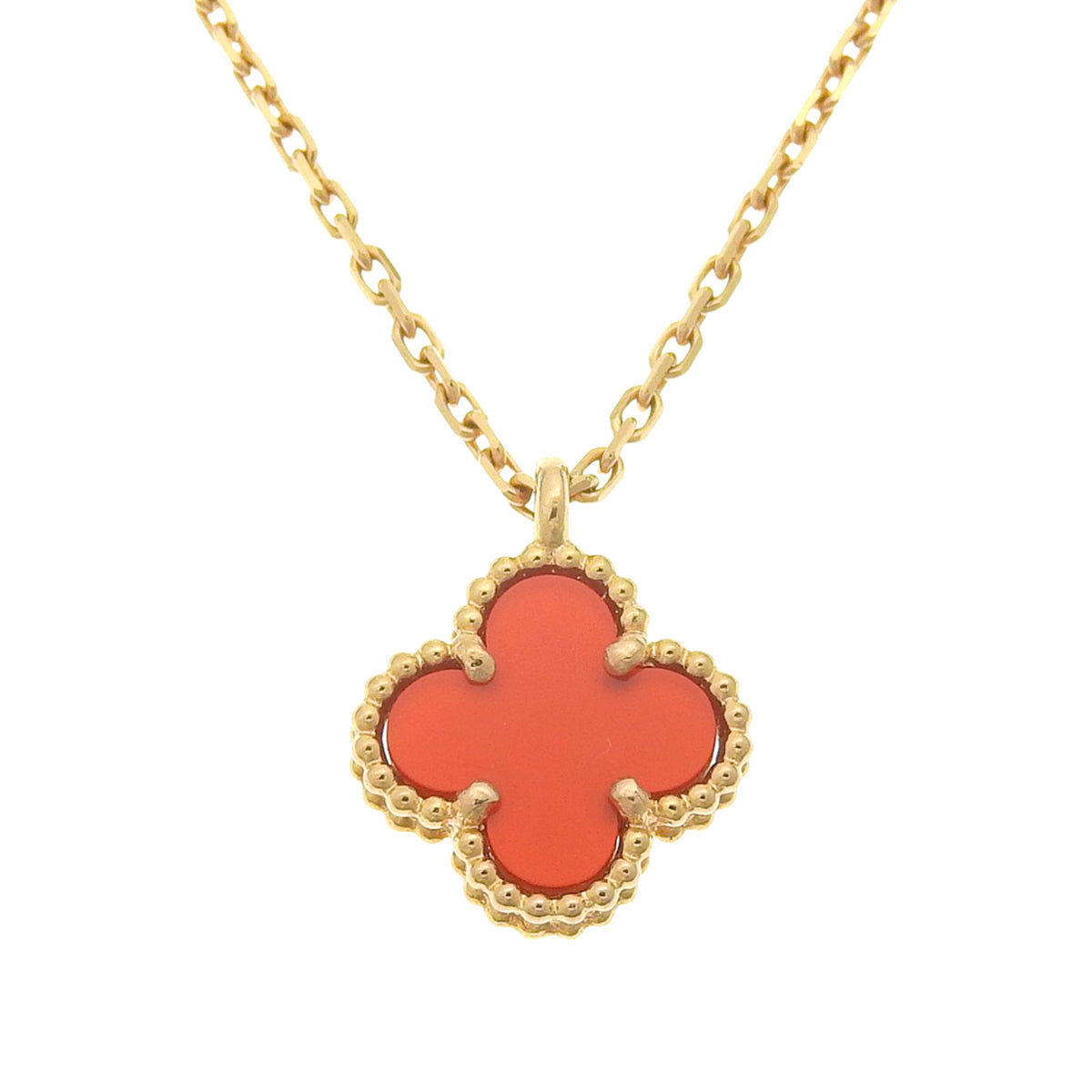 スイートアルハンブラ ペンダント カーネリアン ピンクゴールド K18PG