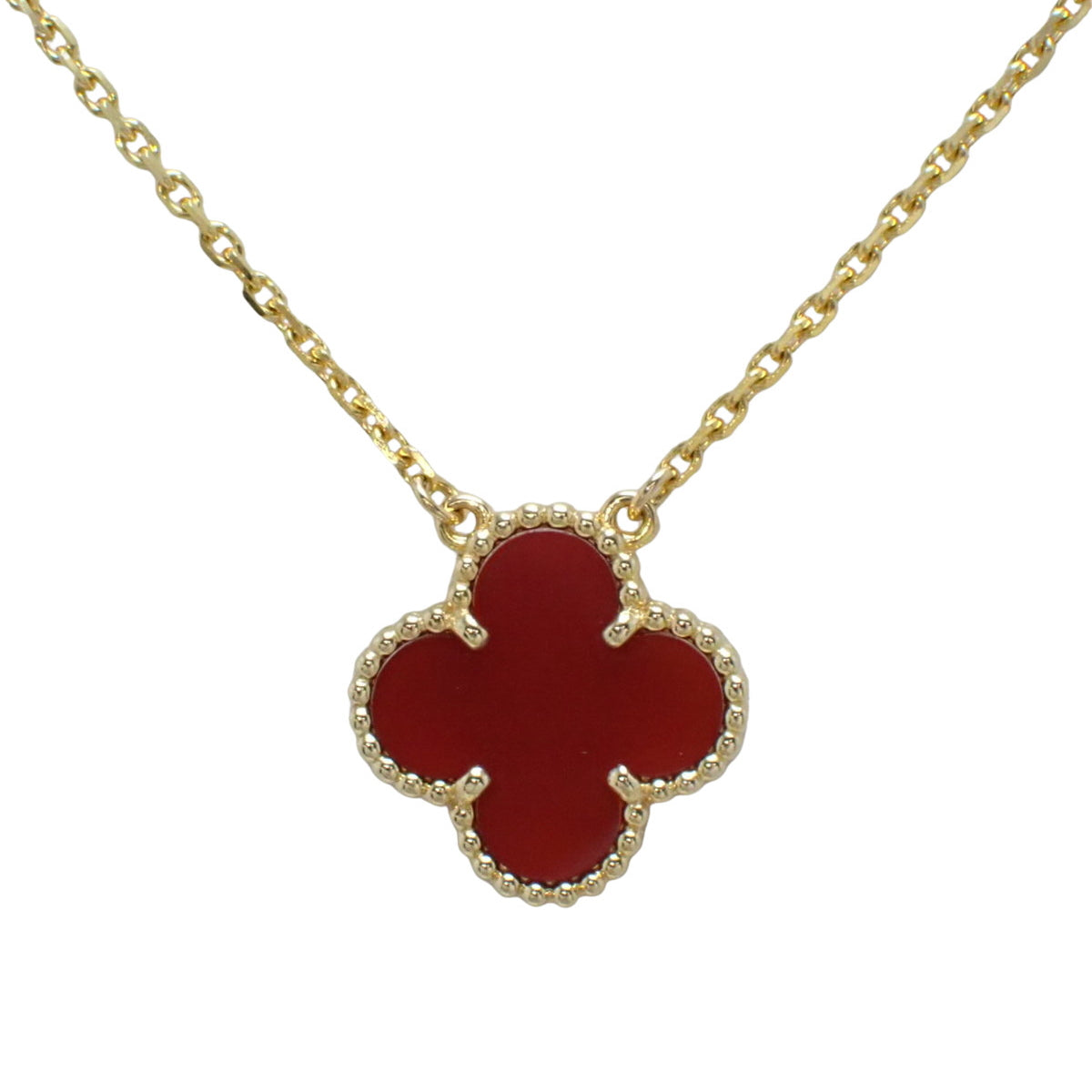 Vintage Alhambra pendant with carnelian and 18K yellow gold (YG)