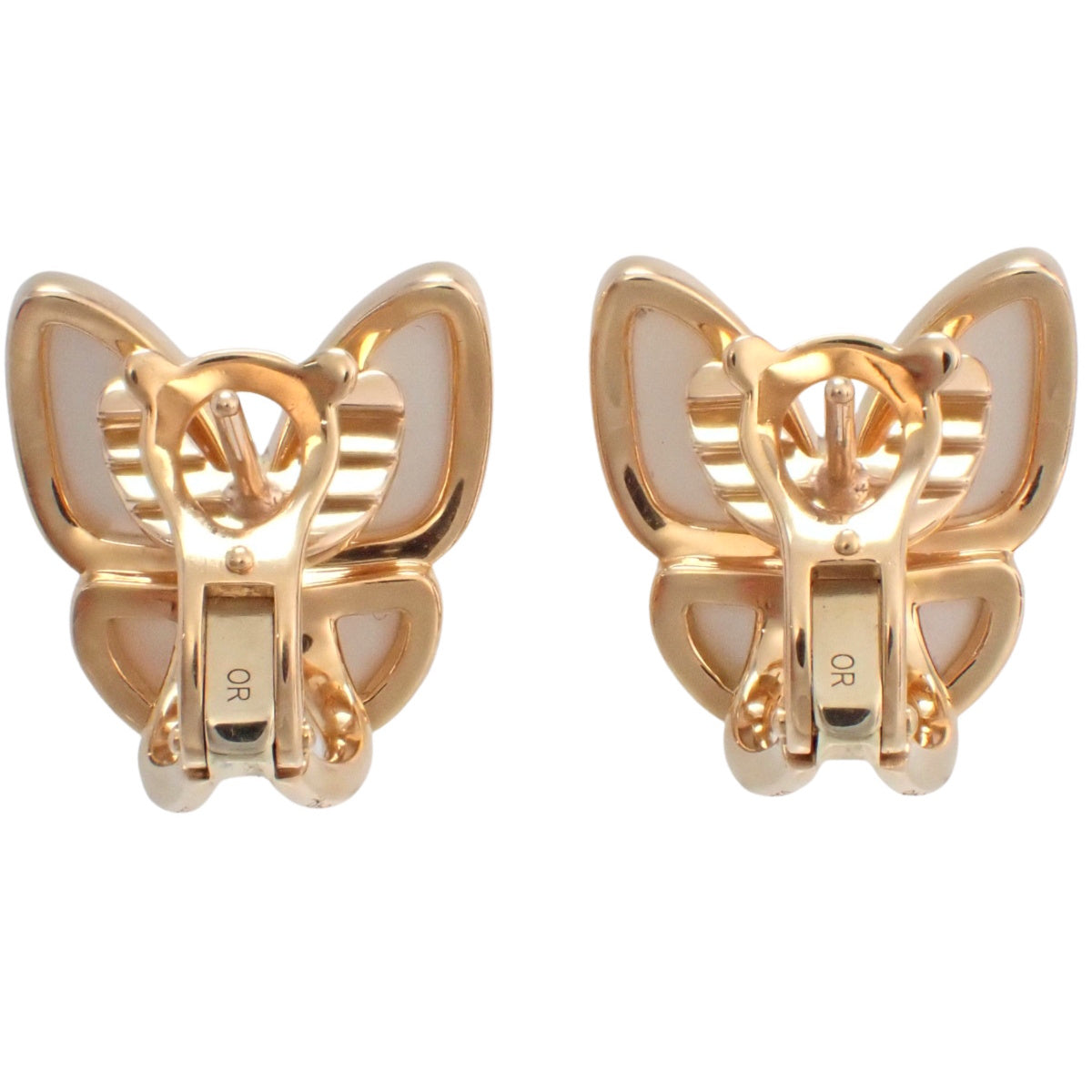 De Papillon Pearl Diamond Earrings, Mother-of-Pearl/Diamond, 18K Pink Gold (PG)