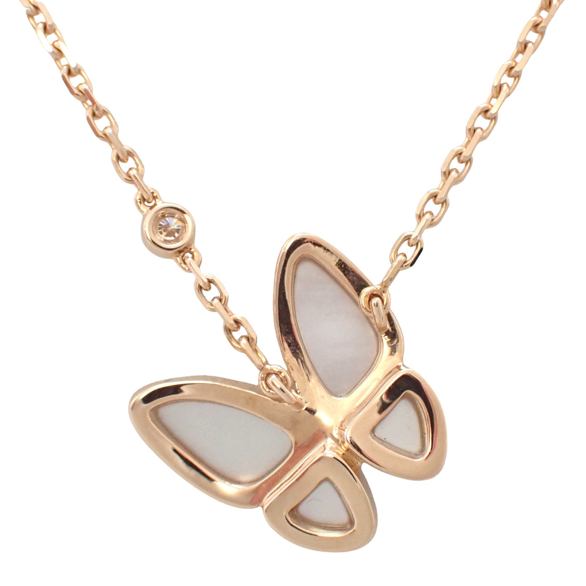 De Papillon Pearl Diamond Necklace, Mother-of-Pearl/Diamond, 18K Pink Gold (PG)