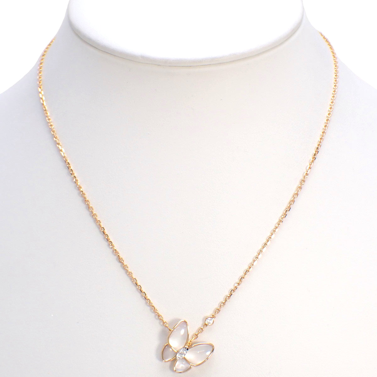 De Papillon Pearl Diamond Necklace, Mother-of-Pearl/Diamond, 18K Pink Gold (PG)