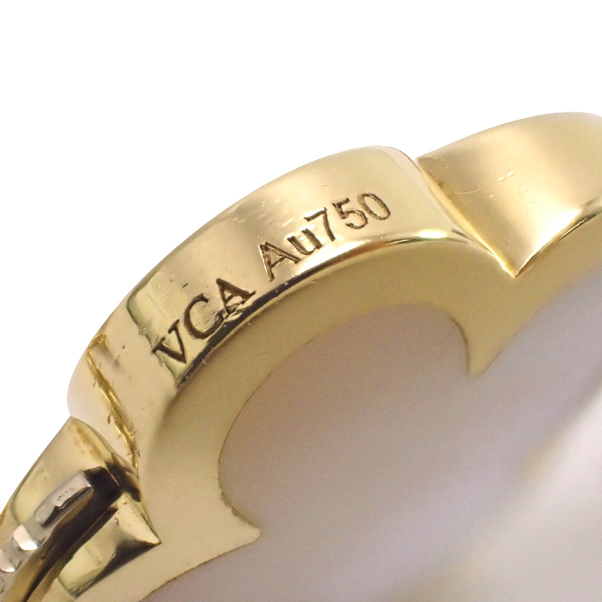 Pure Alhambra 9-motif necklace, mother-of-pearl, 18K yellow gold (YG)