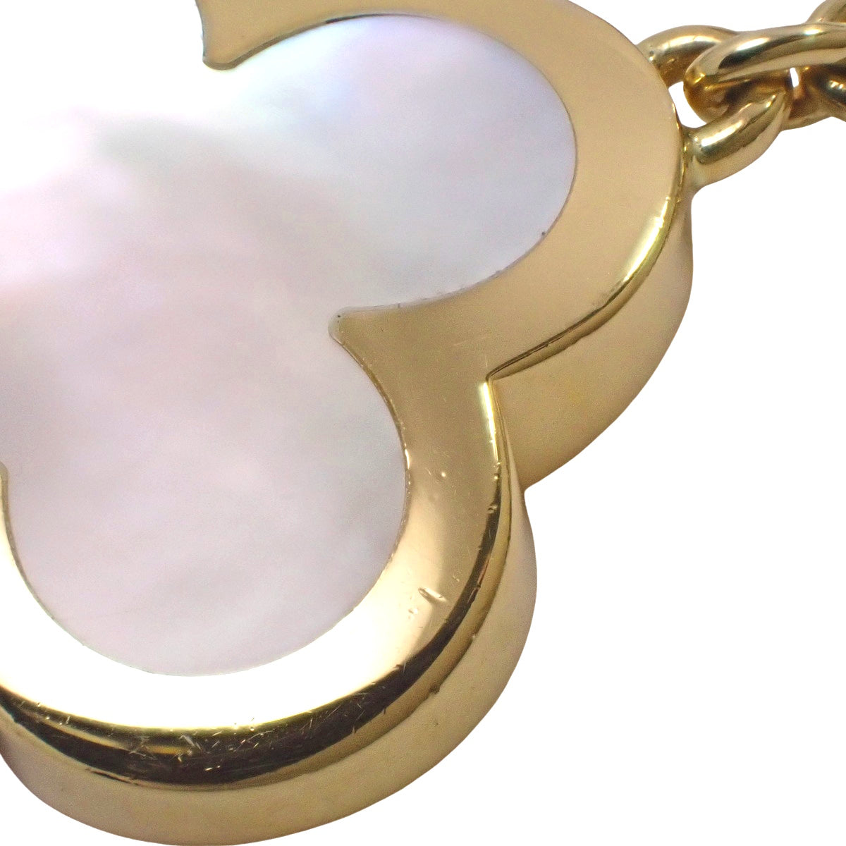 Pure Alhambra 9-motif necklace, mother-of-pearl, 18K yellow gold (YG)