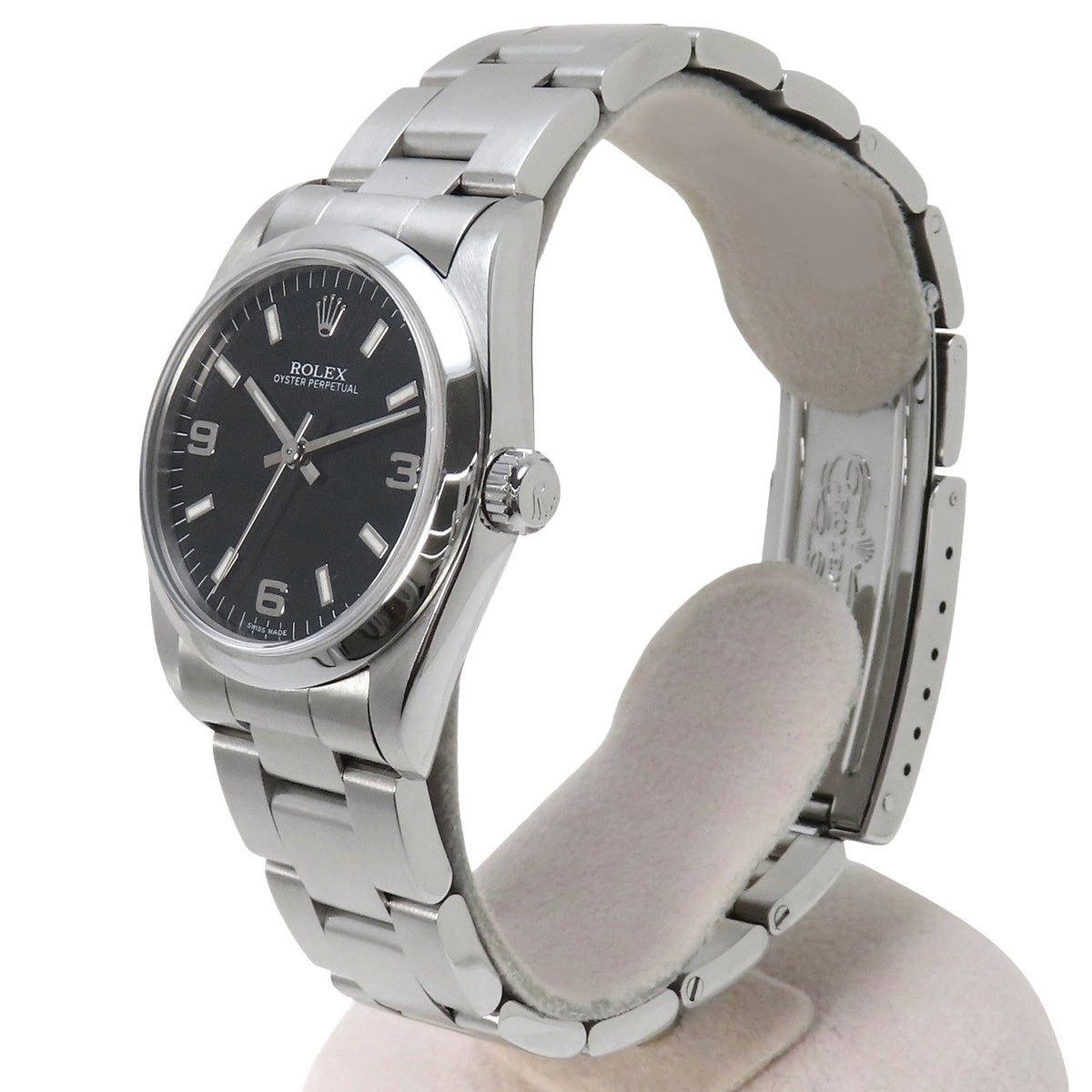 77080 蚝式恒动型 不锈钢 A字头 自动上链 黑色