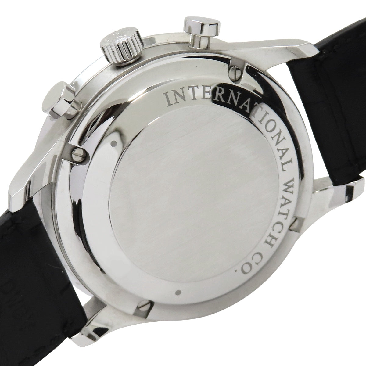 IW371447 Portugieser Chronograph Alligator/SS Automatic Black