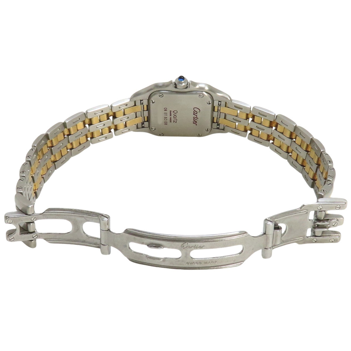 Panthère SM 2排黄金/精钢石英表 象牙白