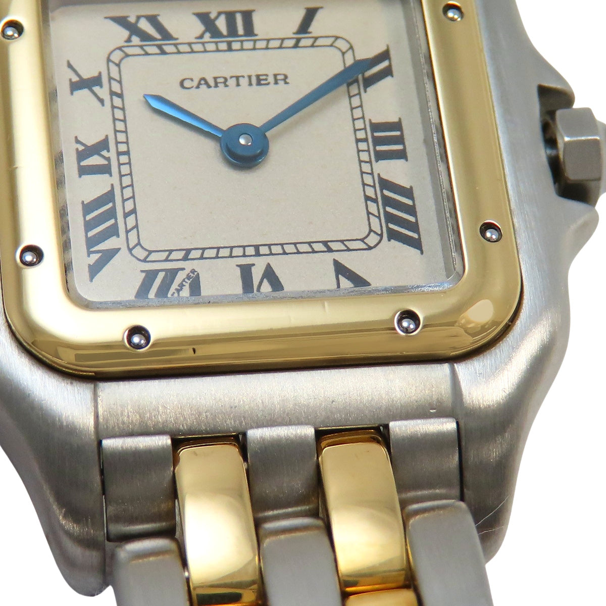 Panthère SM 2排黄金/精钢石英表 象牙白