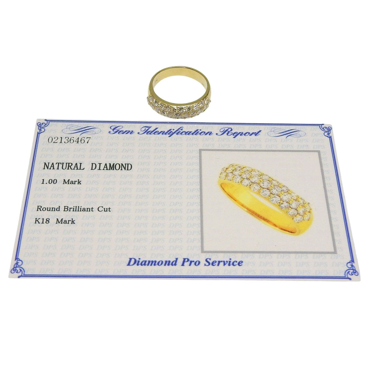 Diamond ring D1.00 K18YG 4.9g