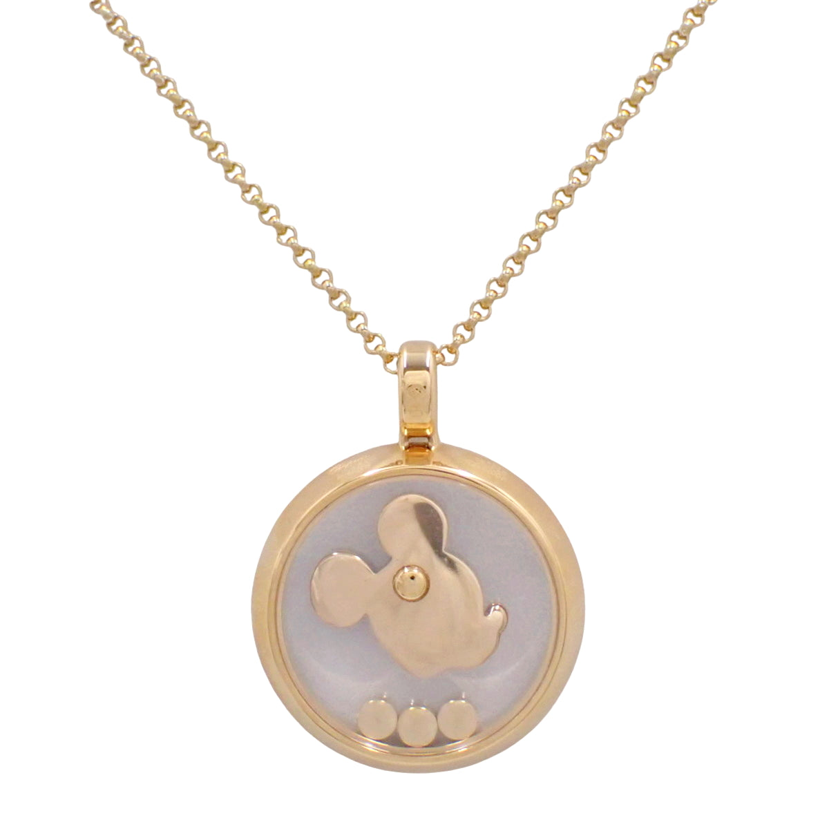 Happy Mickey Collection Pendant: Diamond/Black Diamond/Ruby/Yellow Sapphire, 18K Pink Gold (PG)