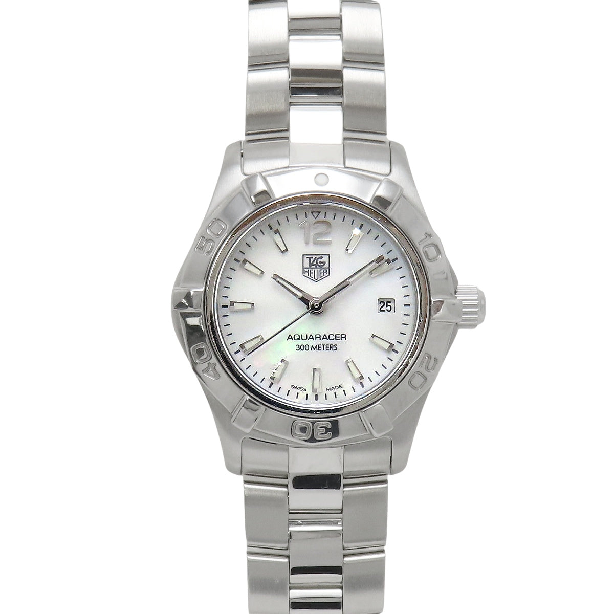 アクアレーサー WAF1414 SS シェル文字盤 ホワイト クオーツ レディース