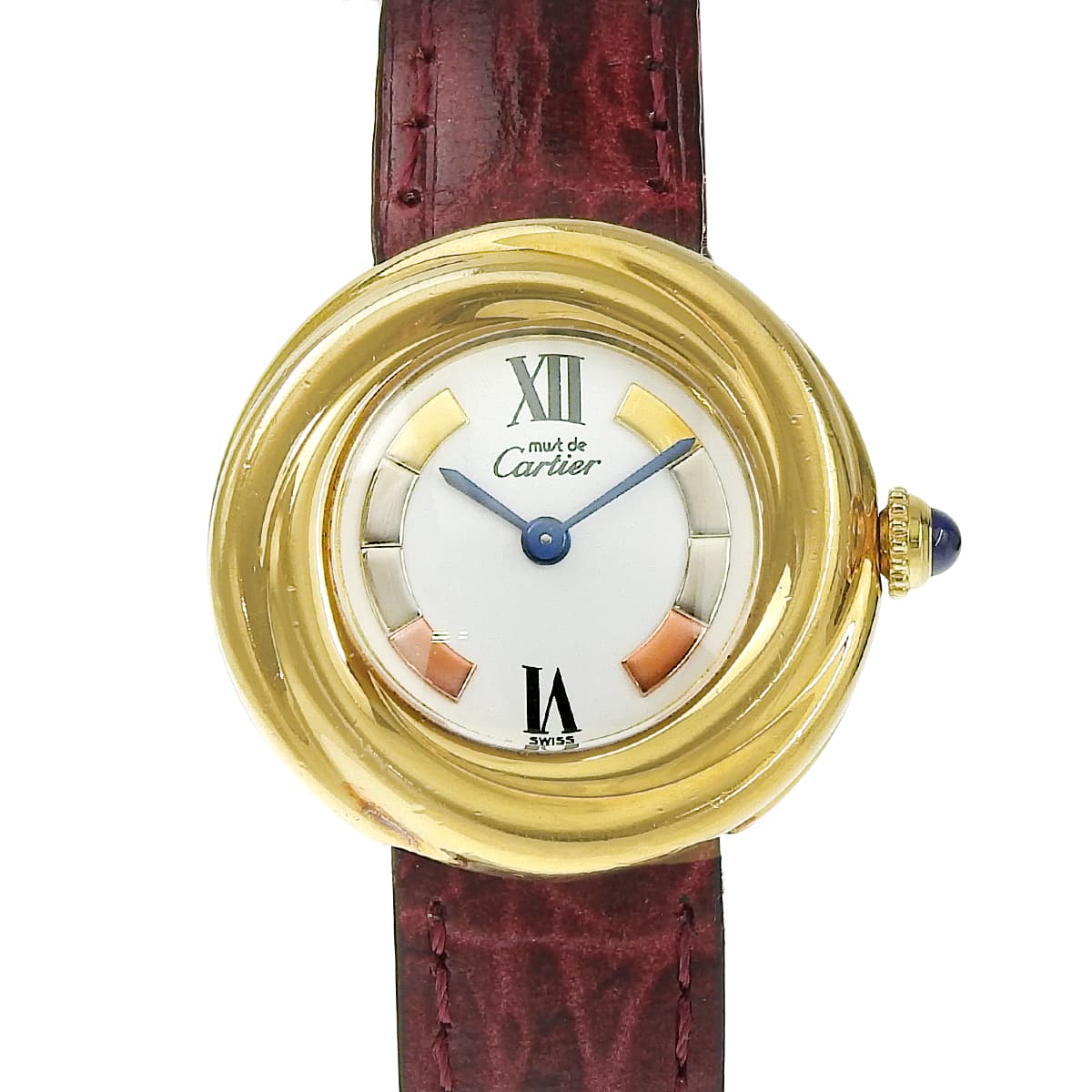 Must Trinity Vermeil W1010744 GP 白色石英女士腕表