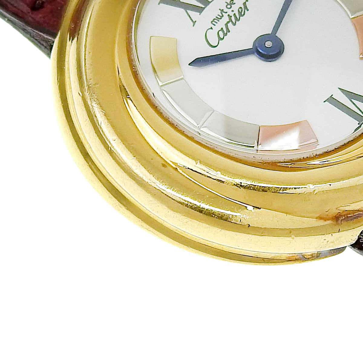 Must Trinity Vermeil W1010744 GP 白色石英女士腕表