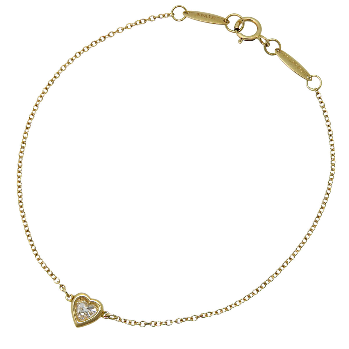 By the Yard Bracelet, Heart-Shape Diamond, 18K Yellow Gold (YG)