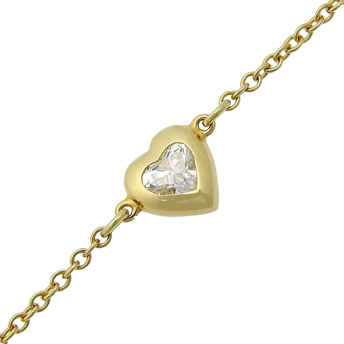 By the Yard Bracelet, Heart-Shape Diamond, 18K Yellow Gold (YG)