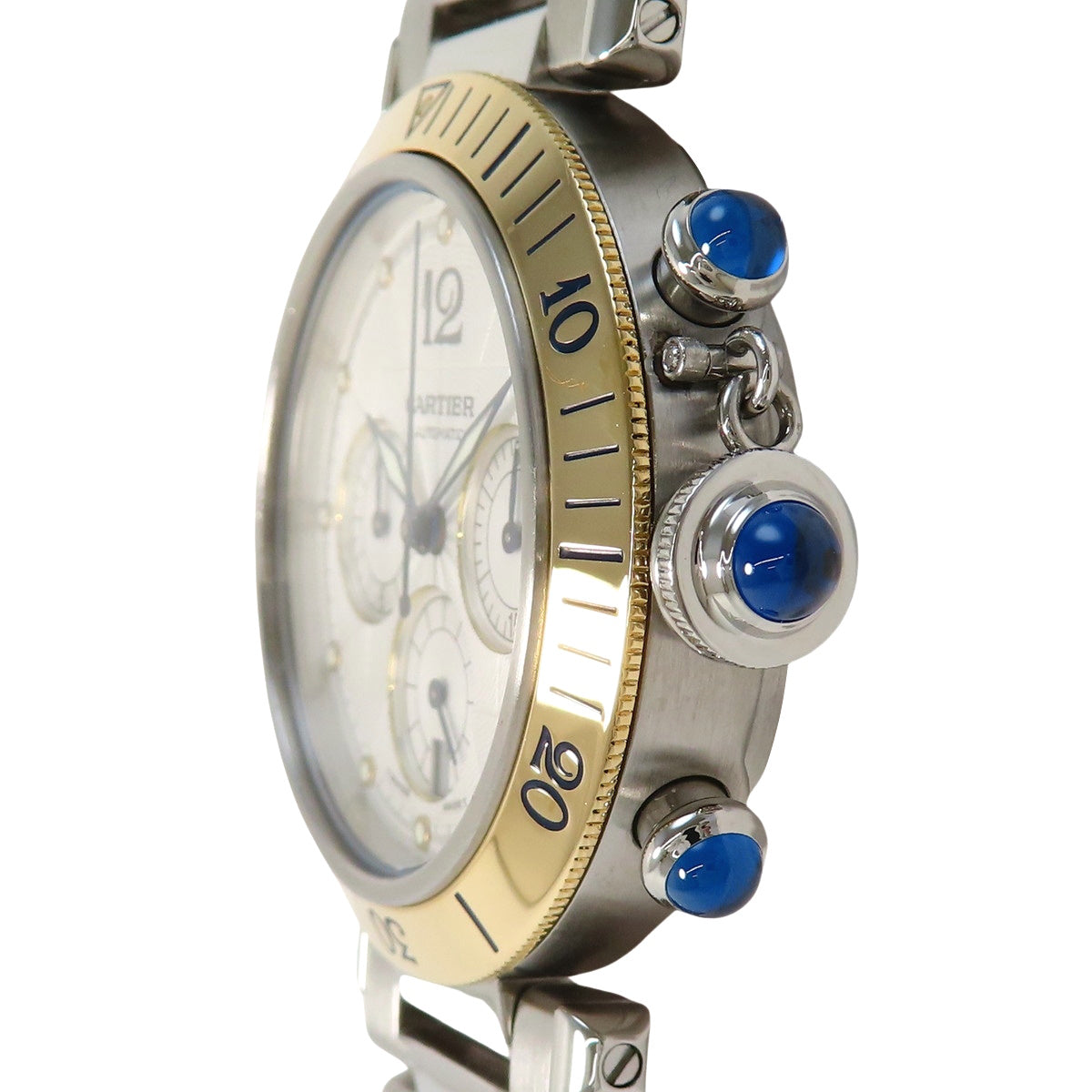 W31036T6 Pasha 38 计时码表 YG/SS 自动上链 象牙白