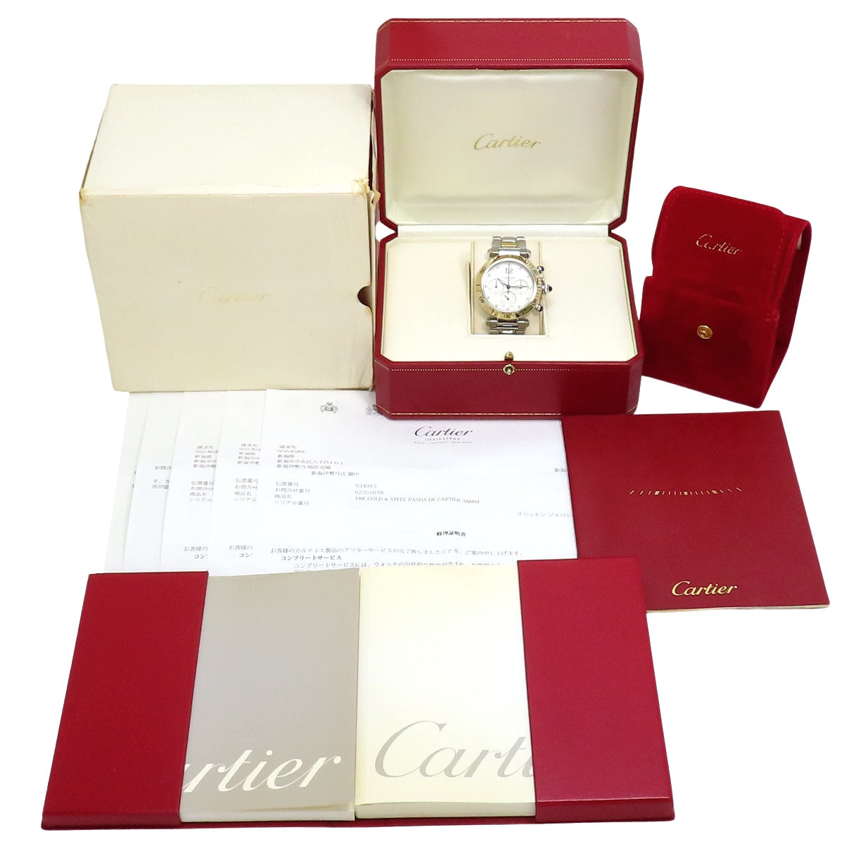 W31036T6 Pasha 38 计时码表 YG/SS 自动上链 象牙白