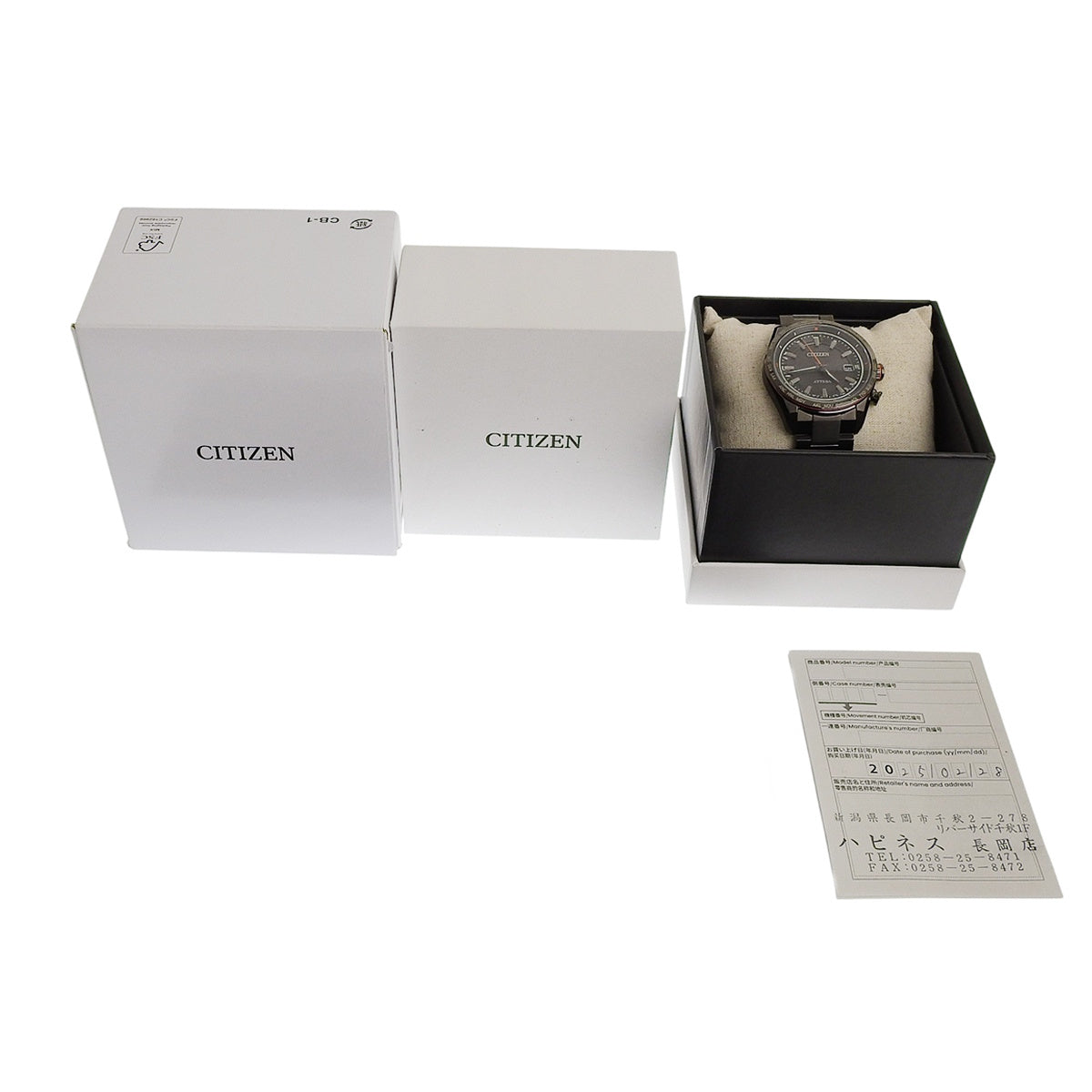Attesa H145-007JD01/CB0286-61E TI Black Radio-Controlled Watch Men's