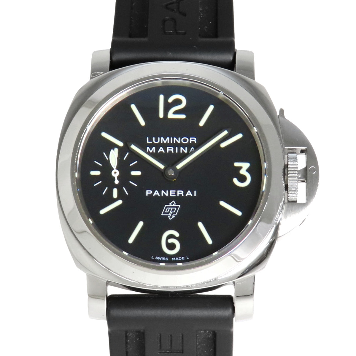 PAM0005 Luminor Marina Logo 不锈钢/橡胶表带 自动上链 黑色