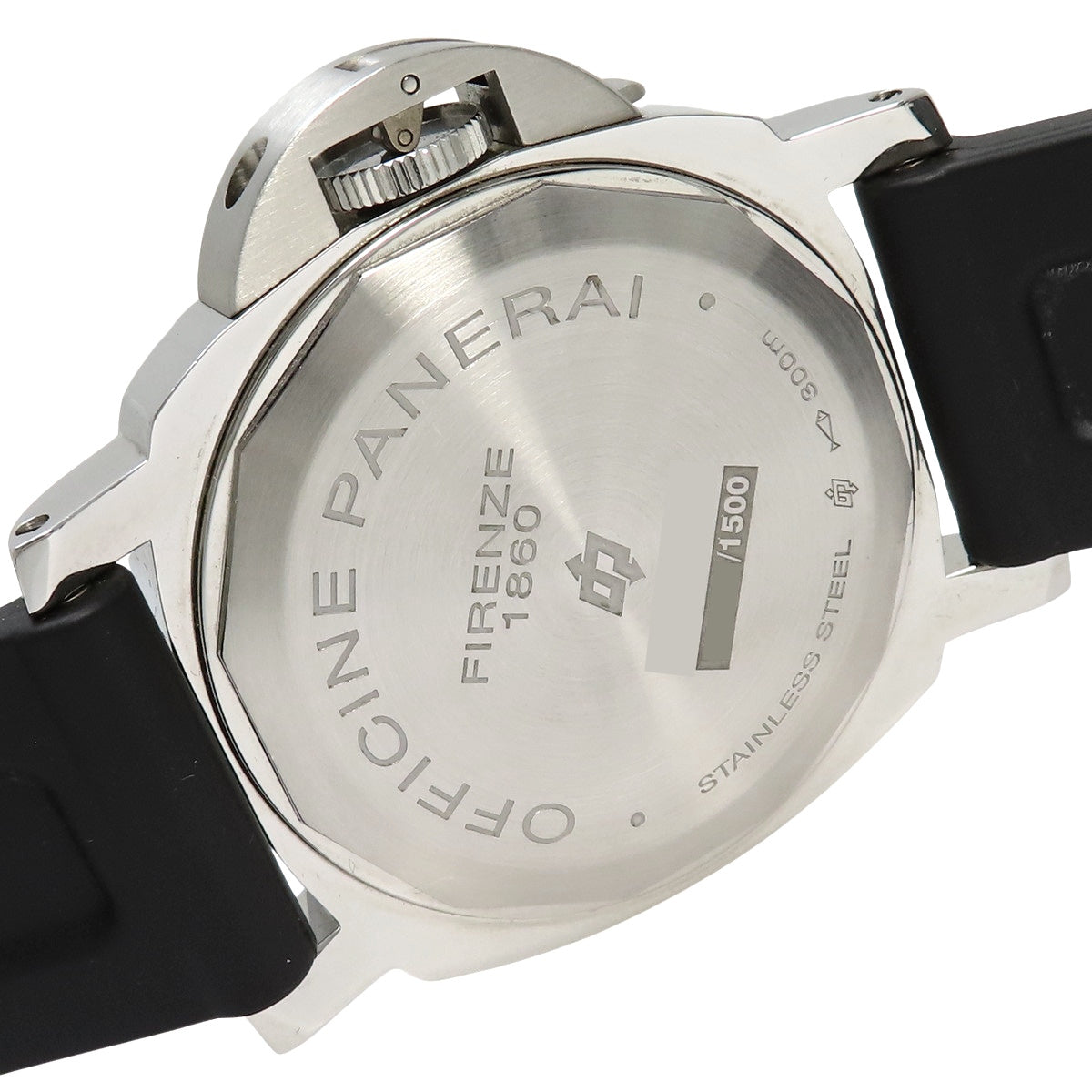 PAM0005 Luminor Marina Logo 不锈钢/橡胶表带 自动上链 黑色