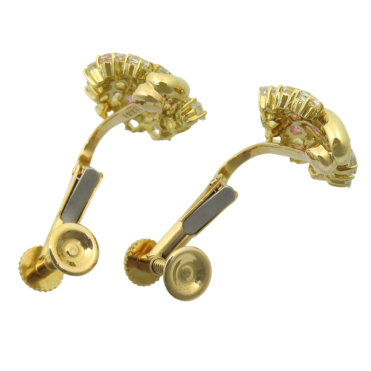 ピンクサファイア イヤリング ピンクサファイア PS3.58 K18 イエローゴールド YG