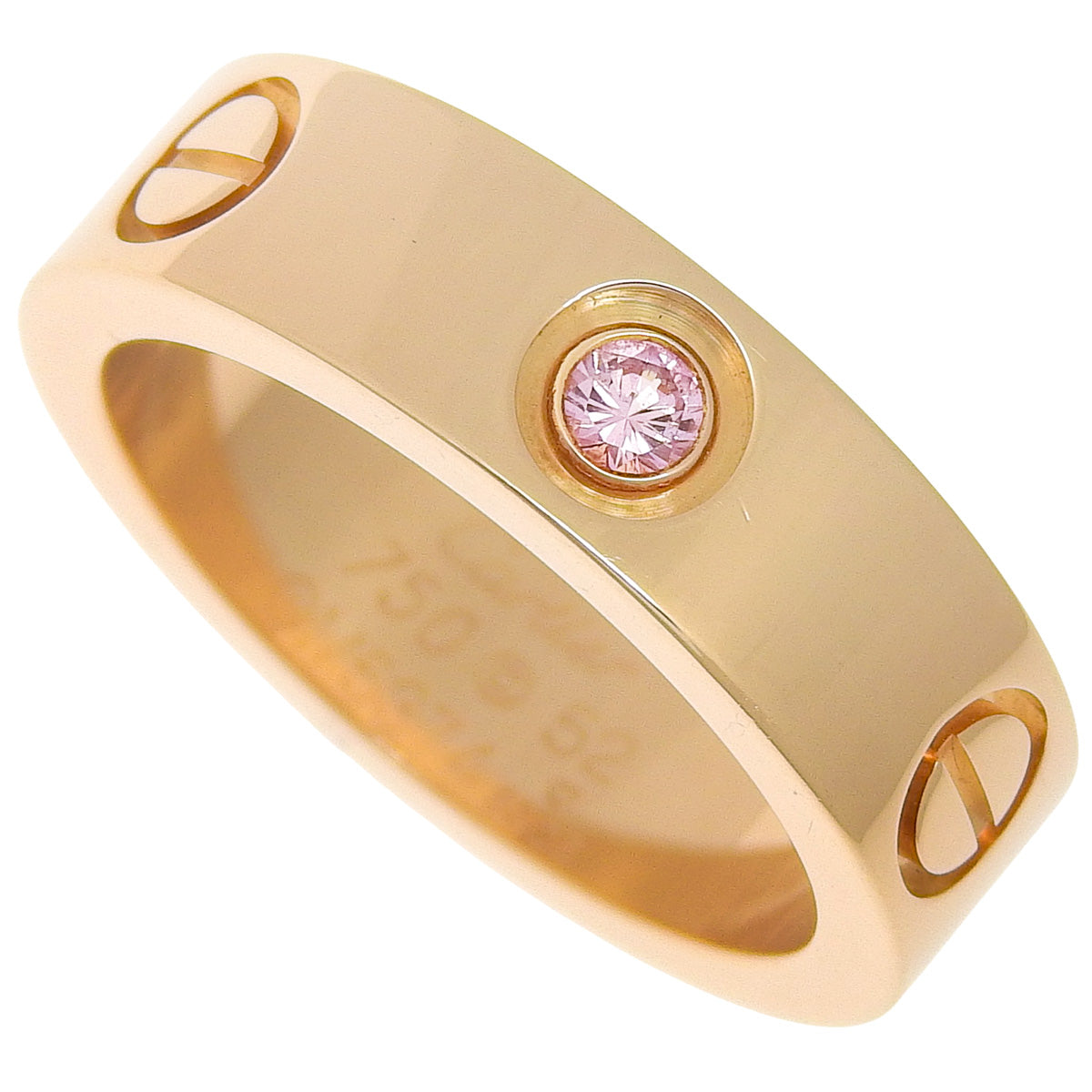 LOVE戒指,粉色蓝宝石,18K玫瑰金