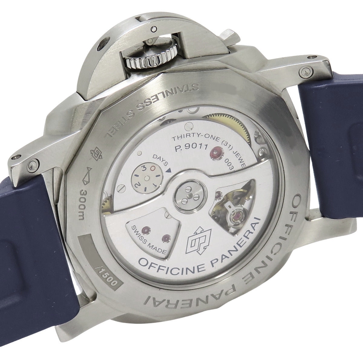 PAM01033 Luminor GMT 橡胶表带×不锈钢 自动上链 蓝色