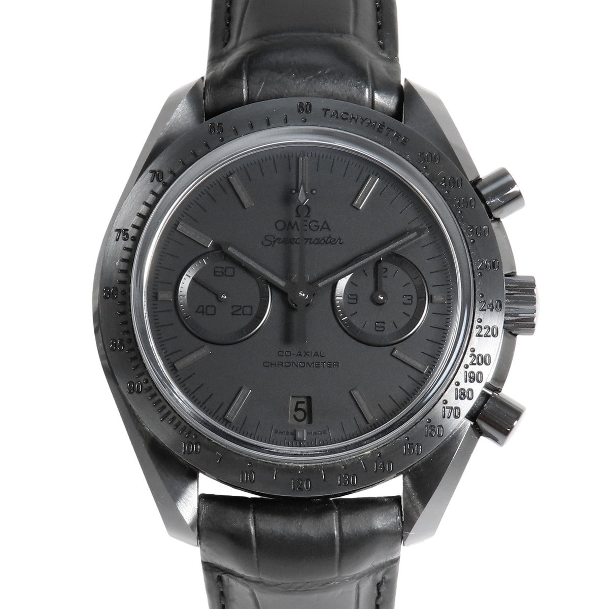 311.92.44.51.01.005 Speedmaster Dark Side of the Moon, Alligator strap x Ceramic bezel, Automatic, Black