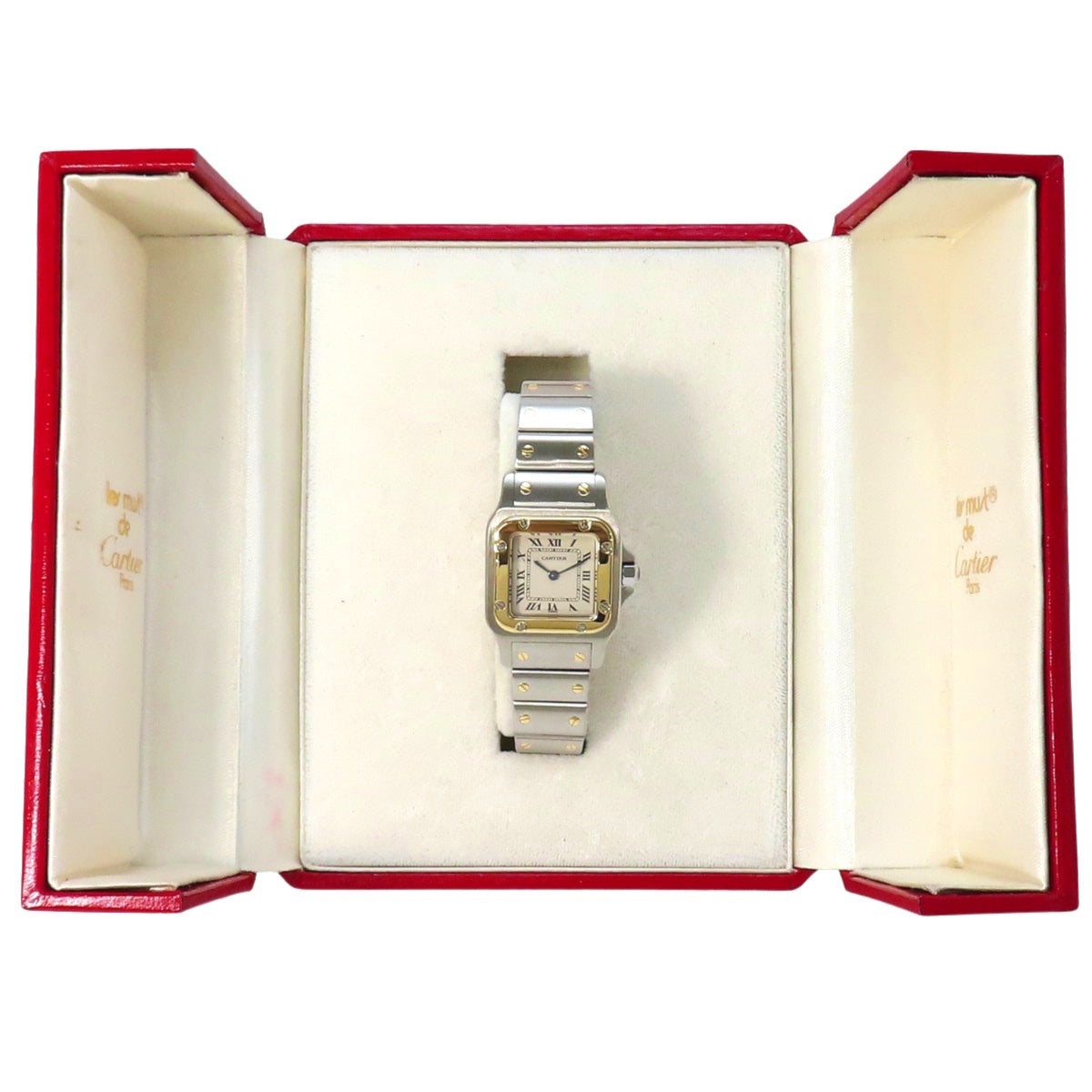 W20012C4 桑托斯-杜蒙腕表 SM 18K黄金/精钢 石英 白色