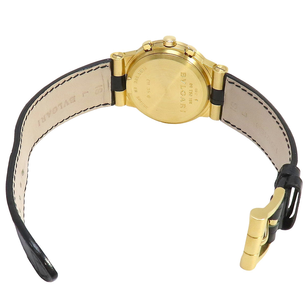 Diagono Sport Chronograph CH35G, Yellow Gold/Leather, Quartz, White Dial