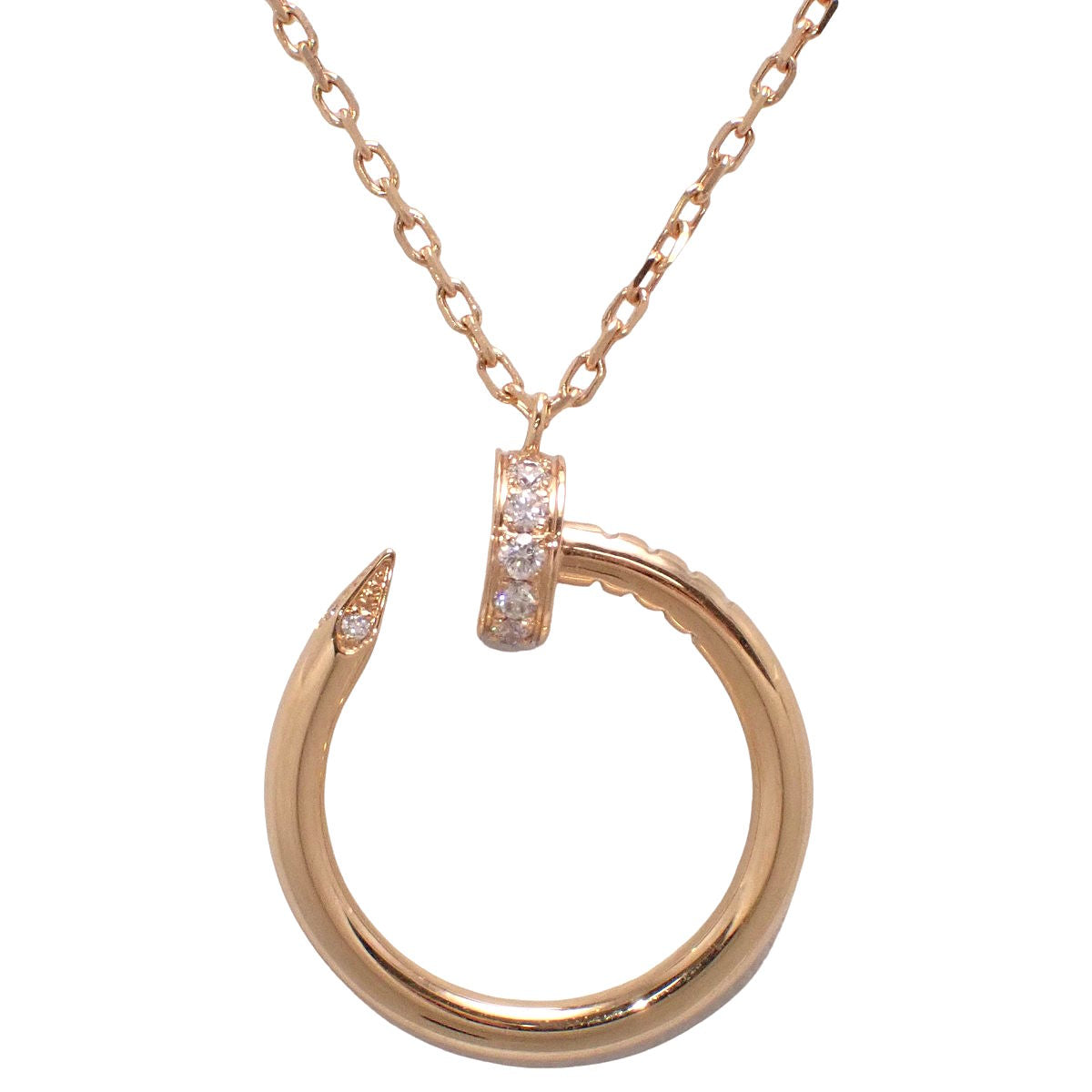 ジュストアンクル ネックレス ダイヤモンド ピンクゴールド K18PG