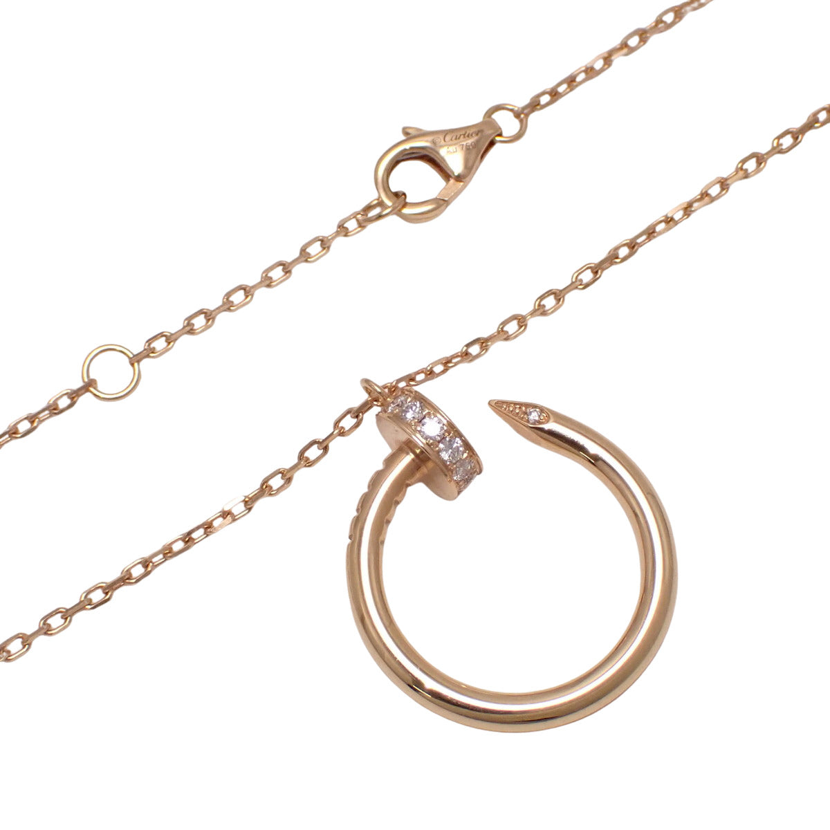 Juste un Clou necklace in 18K pink gold with diamonds