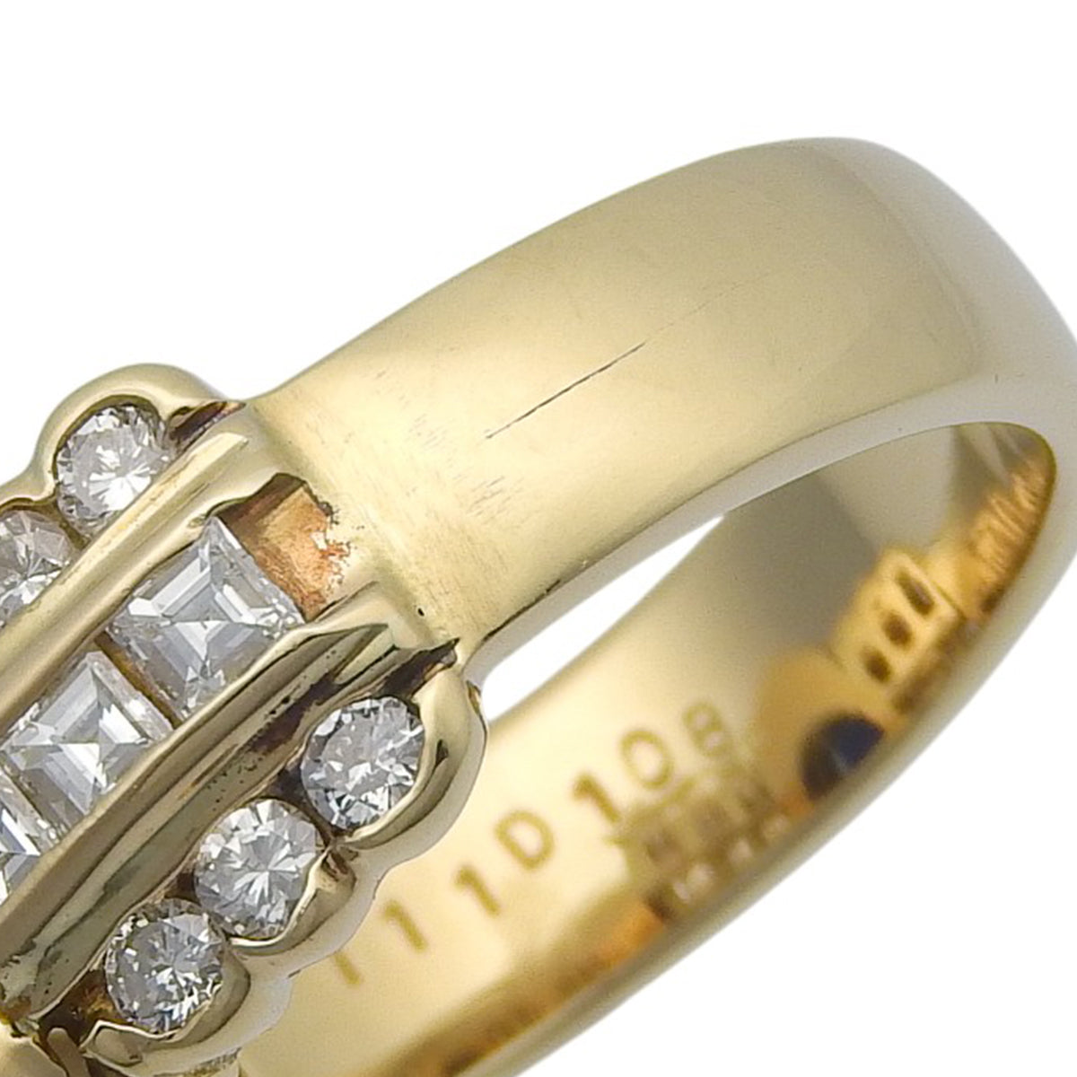Sapphire and diamond ring, size S1.11/D1.08, 18K yellow gold