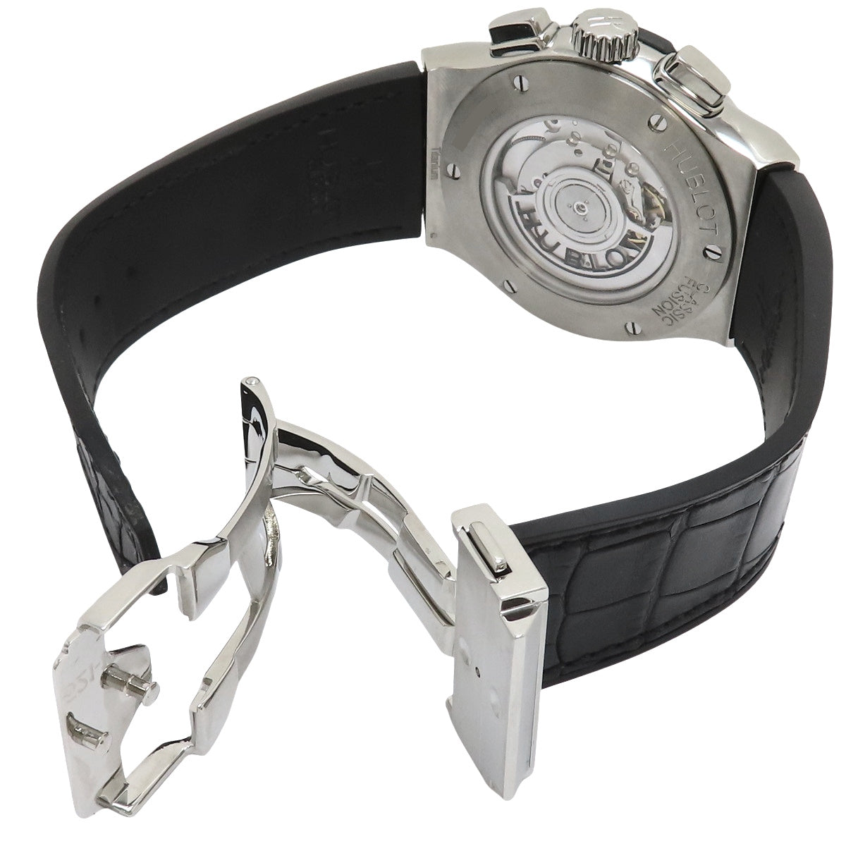 521.NX.1171.LR 经典融合计时腕表 钛金属/鳄鱼皮 自动上链 黑色