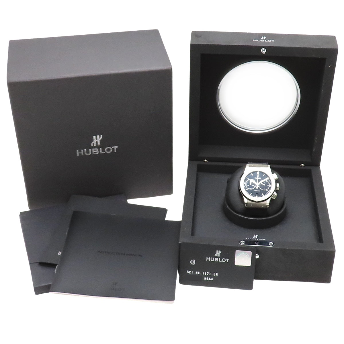 521.NX.1171.LR 经典融合计时腕表 钛金属/鳄鱼皮 自动上链 黑色