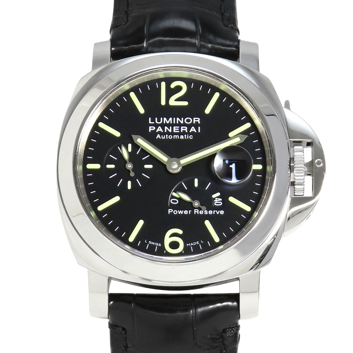 PAM00090 Luminor Power Reserve SS/Leather Automatic Black